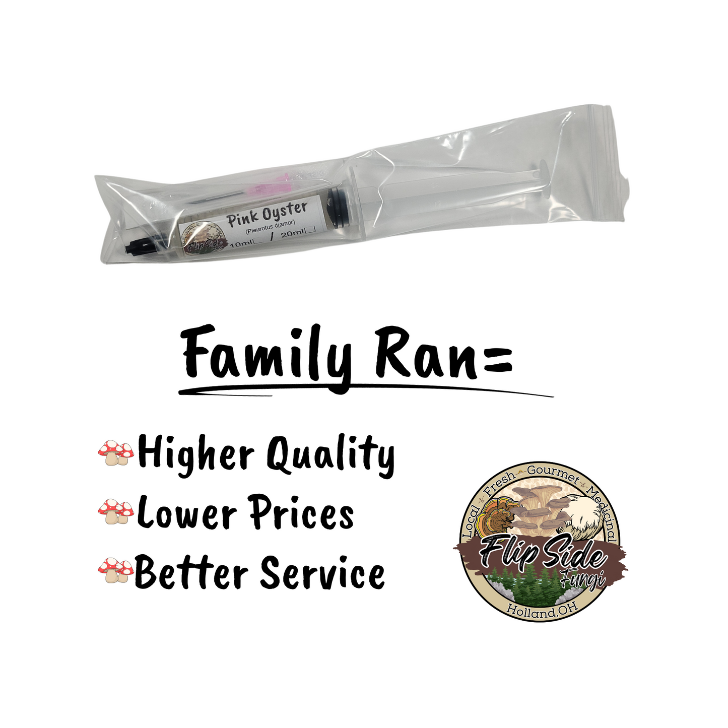 Pink Oyster Liquid Culture Syringe